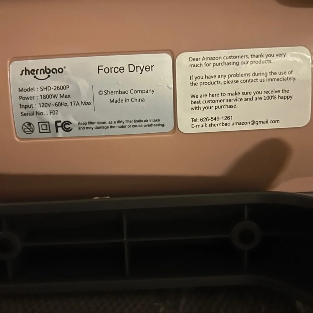 Shernbao pet hair dryer